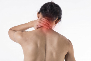 Sakit leher dengan osteochondrosis serviks. 